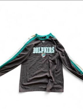 Miami Dolphins NFL Team Apparel Long-Sleeve Shirt – Size Large